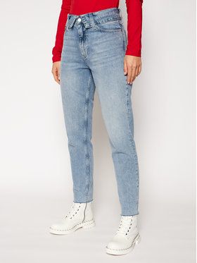 Calvin Klein Jeans Boyfriend džínsy J20J214516 Modrá Mom Fit