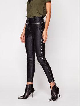 Silvian Heach Kožené nohavice Bexifull PGA20100PA Čierna Slim Fit