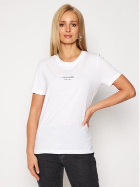 Calvin Klein Tričko Print Logo K20K202364 Biela Regular Fit