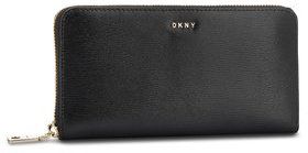 DKNY Veľká dámska peňaženka Bryant New Zip Around R8313658 Čierna