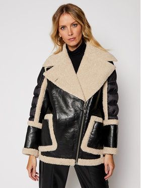 LaMarque Kožená bunda Lisa 5884 Čierna Oversize