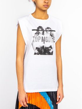 Silvian Heach Tričko Laabed CVP19251TS Biela Slim Fit