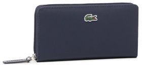 Lacoste Veľká dámska peňaženka L Zip Wallet NF2900PO Tmavomodrá