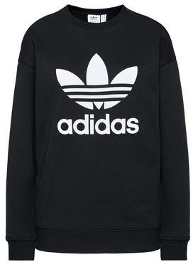 adidas Mikina Trefoil Crew FM3272 Čierna Regular Fit