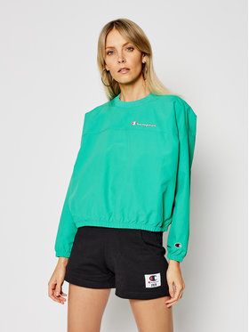 Champion Mikina Script Logo Track 112686 Zelená Oversize