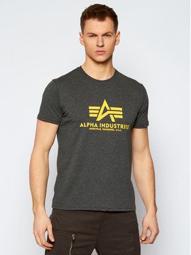 Alpha Industries Tričko Basic 100501 Sivá Regular Fit