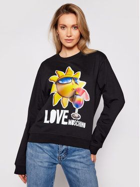 LOVE MOSCHINO Mikina W630637M 4267 Čierna Regular Fit