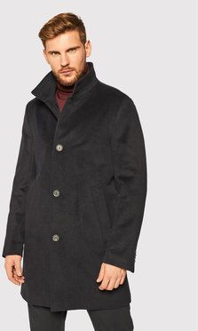 Oscar Jacobson Vlnený kabát Storviker 7154 9049 Tmavomodrá Regular Fit