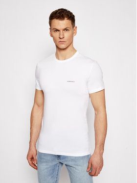 Versace Tričko Mc Girocollo AUU04023 Biela Slim Fit