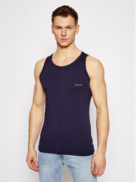 Versace Tank top Canotta AUU04022 Tmavomodrá Slim Fit