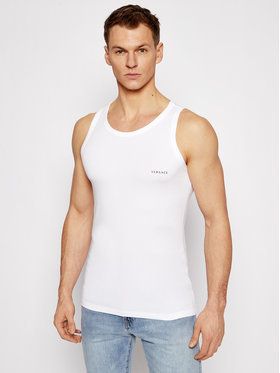 Versace Tank top Canotta AUU04022 Biela Slim Fit