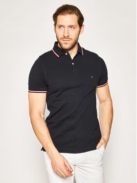 Tommy Hilfiger Polokošeľa Tipped MW0MW13080 Tmavomodrá Slim Fit