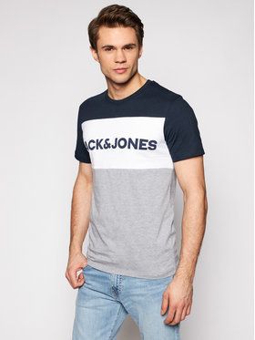 Jack&Jones Tričko Logo Blocking 12173968 Farebná Slim Fit