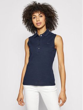 Lacoste Polokošeľa PF5445 Tmavomodrá Slim Fit