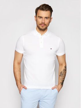 Tommy Hilfiger Polokošeľa 1985 MW0MW17771 Biela Slim Fit