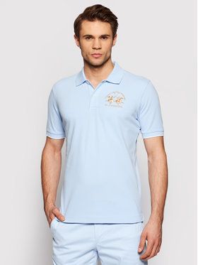 La Martina Polokošeľa CCMP01 PK001 Modrá Regular Fit