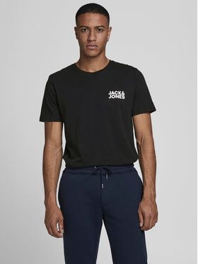 Jack&Jones Tričko Corp Logo 12151955 Čierna Slim Fit