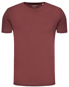 Jack&Jones Tričko Organic Basic 12156101 Bordová Slim Fit