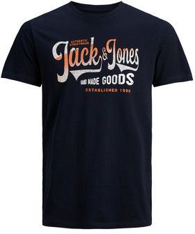Jack&Jones Tričko Hags 12184261 Tmavomodrá Regular Fit