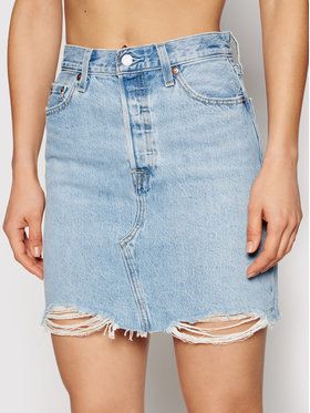 Levi's® Džínsová sukňa Deconstructed 77882-0040 Modrá Boyfriend Fit