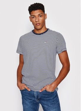 Tommy Jeans Tričko Tjm Tommy Classic Stripe Tee DM0DM05515 Tmavomodrá Regular Fit