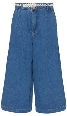 Liu Jo Culottes nohavice UA1148 D4605 Tmavomodrá Oversize