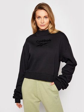 Reebok Mikina Classics Mock Neck GN4959 Čierna Loose Fit