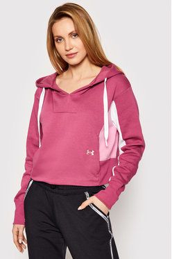 Under Armour Mikina UA Rival 1362421 Ružová Loose Fit