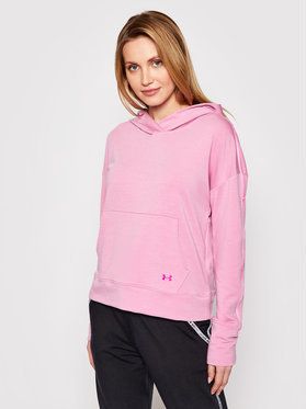 Under Armour Mikina Rival Terry Taped Ružová Loose Fit