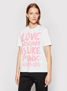 LOVE MOSCHINO Tričko W4H0610M 3876 Biela Regular Fit