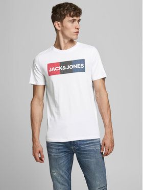 Jack&Jones Tričko Corp 12151955 Biela Slim Fit