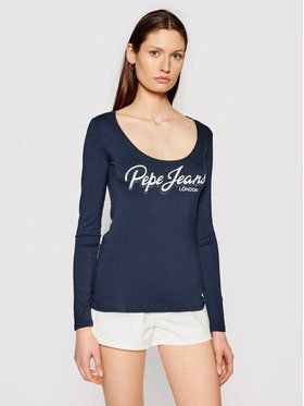 Pepe Jeans Blúzka Sue PL504710 Tmavomodrá Regular Fit