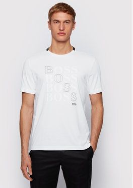 Boss Tričko Teeonic 50447948 Biela Regular Fit