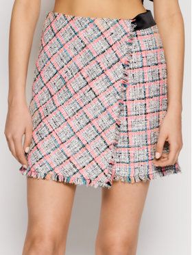 KARL LAGERFELD Mini sukňa Summer Boucle 211W1204 Sivá Regular Fit