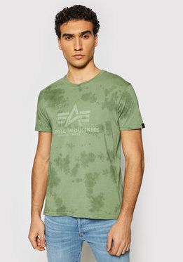 Alpha Industries Tričko Basic T Batik 116517 Zelená Regular Fit