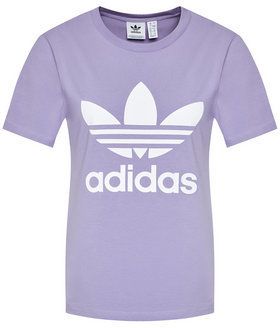 adidas Tričko adicolor Classics Trefoil GN2905 Fialová Regular Fit