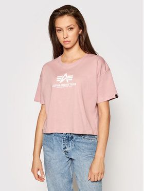 Alpha Industries Tričko Basic T Cos 116050 Ružová Oversize