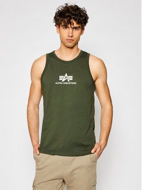 Alpha Industries Tank top Basic 126566 Zelená Regular Fit