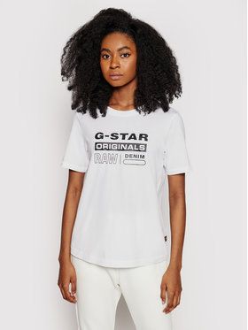 G-Star Raw Tričko Lyon D19953-4107-110 Biela Regular Fit