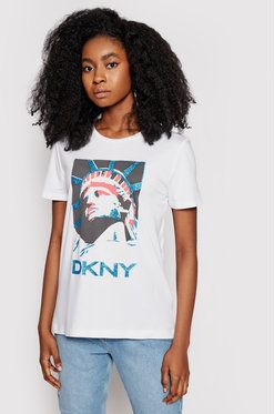 DKNY Tričko P0DBFCNA Biela Regular Fit