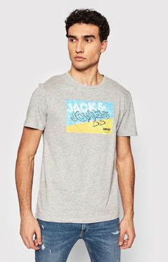 Jack&Jones Tričko Azure 12189032 Sivá Regular Fit