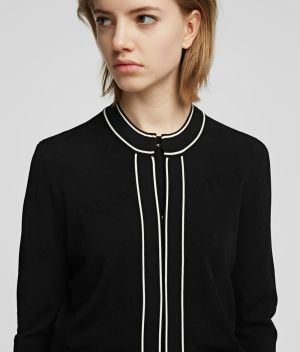 Sveter Karl Lagerfeld All-Over Logo Cardigan galéria