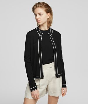 Sveter Karl Lagerfeld All-Over Logo Cardigan galéria