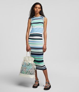 Sukňa Karl Lagerfeld Stripe Pencil Knit Skirt galéria