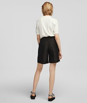 Šortky Karl Lagerfeld Black Safari Shorts galéria