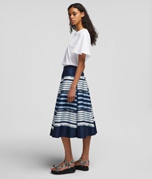Sukňa Karl Lagerfeld Printed Umbrella Stripe Skirt galéria