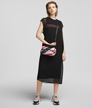 Šaty Karl Lagerfeld Double Layer Jersey Dress