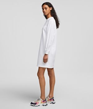 Šaty Karl Lagerfeld Logo Poplin Sleeve Sweatdress galéria