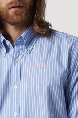 Košeľa La Martina Man Shirt L/S Striped Poplin Regular Fit galéria