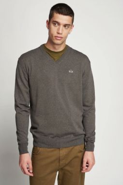 Sveter La Martina Man Tricot V Neck Mixed Wool Cotton